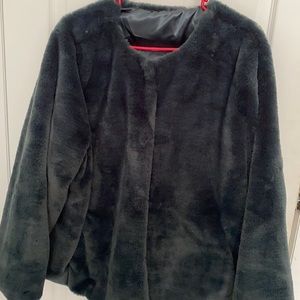 COPY - Green faux fur jacket